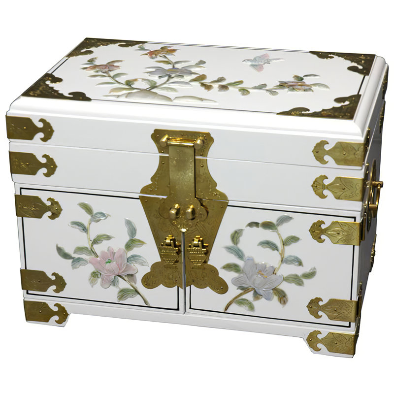 Chinese Daisy Mirror Jewelry Box