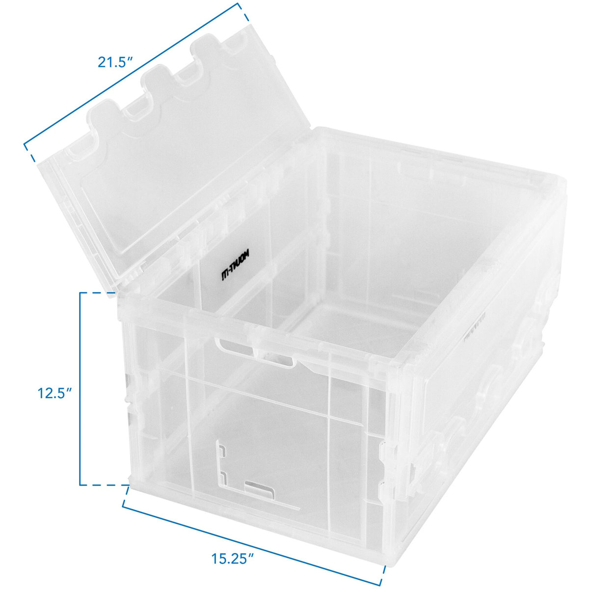 Mount-It! Folding Plastic Storage Crate, Collapsible Utility ...