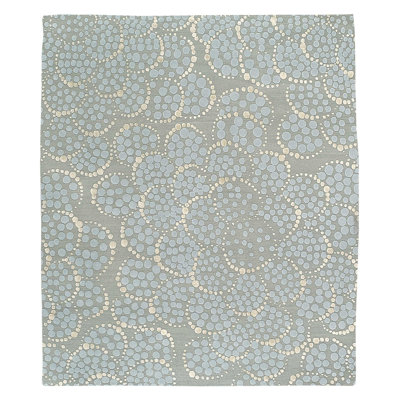 Effervescence Polka Dots Area Rug in Beige/Blue/Gray