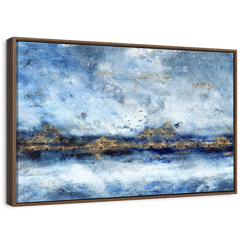 Paysage Clota, Cadre flottant noyer, 43 po x 29 po