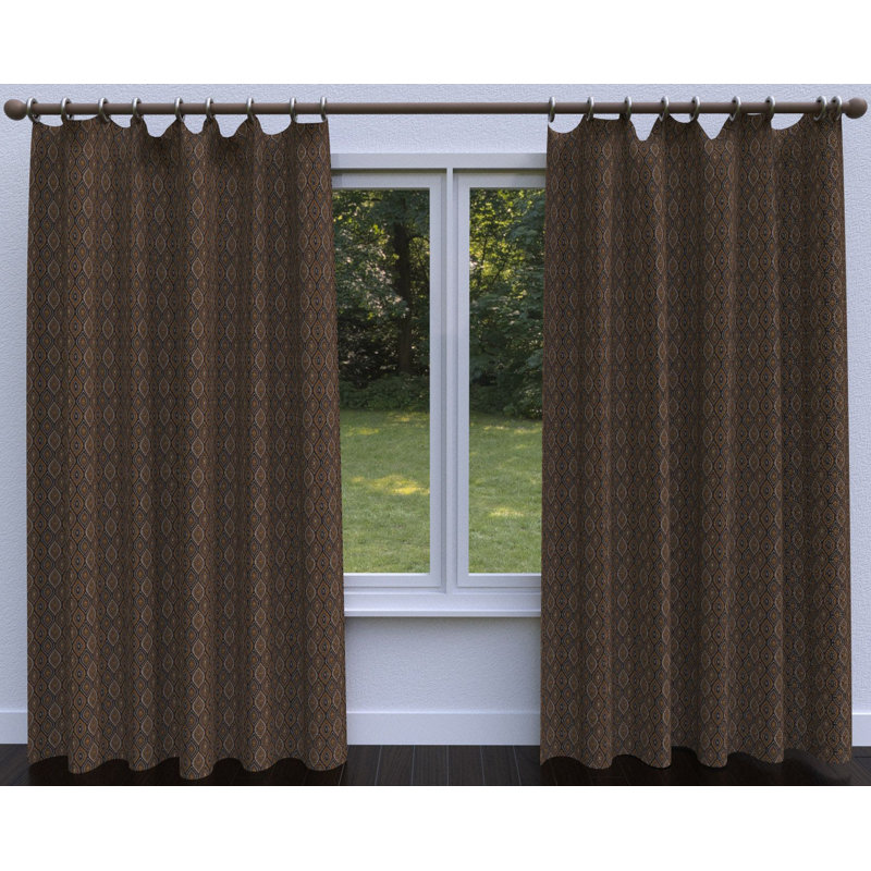 Brocart brodé, Brun / Gris