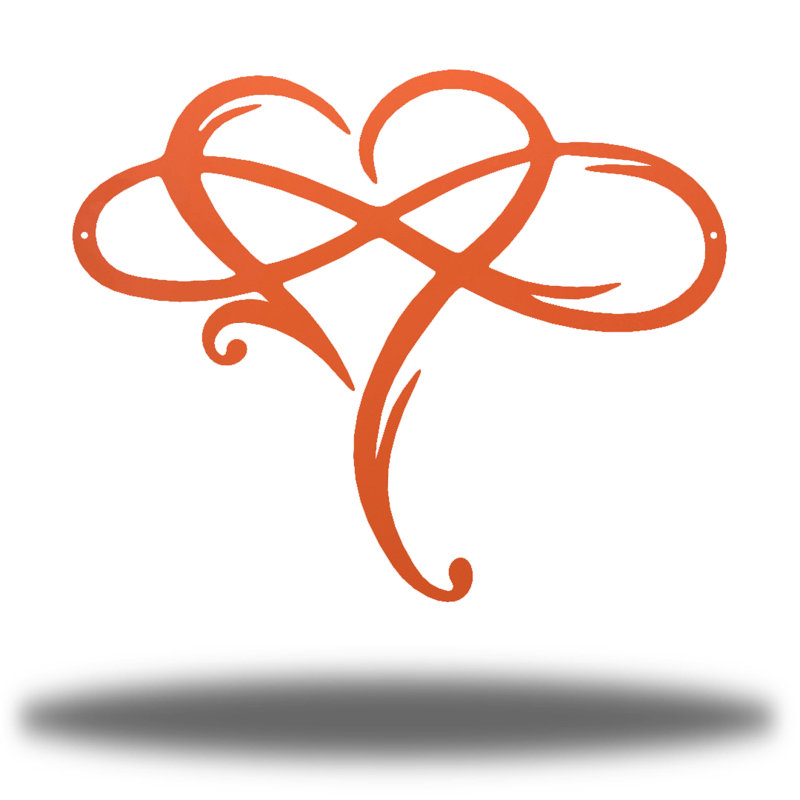 Décoration murale Chirsty Infinite Love, Corail, H 36 po x l 36 po x P 0,01 po