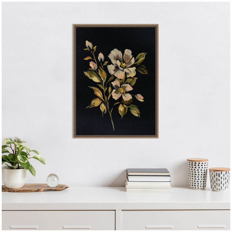 «Moody Floral 7» par Annie Quigley, reproduction d'art sur toile encadrée
