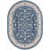 Anmie Oriental Dark Blue/Cream Area Rug
