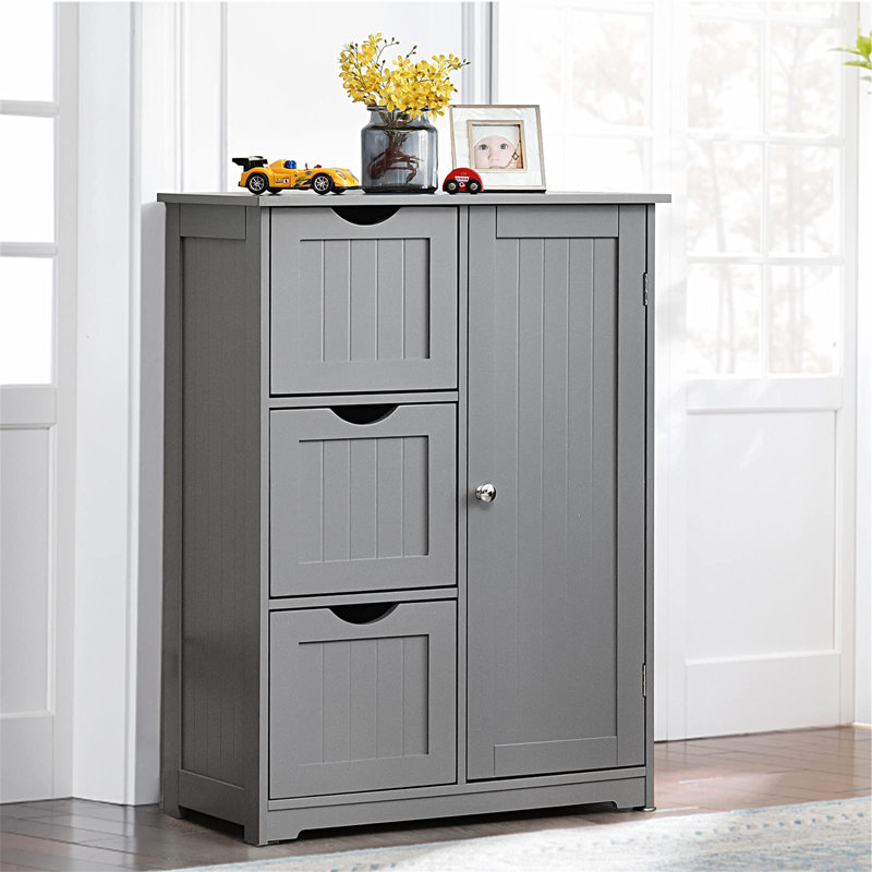 Aashritha Freestanding Bathroom Cabinet, Grey