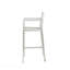 Ensemble de 2 tabourets d'extérieur avec cadre en aluminium antirouille 29,50 po d'extérieur, argent