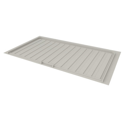 Gray Flexible Polymer Trim-to-Fit Drip Tray for 39" - 42" Sink Base Cabinets