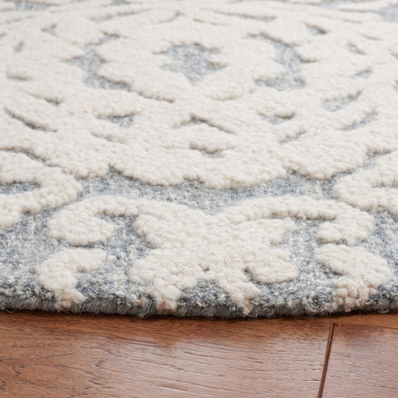 Tapis ivoire / gris Alaxandra 477, Rond 6 pi