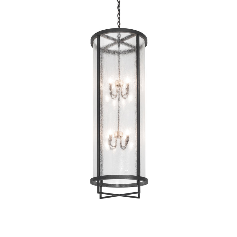 Luminaire suspendu cylindrique à 8 lumières Tyron