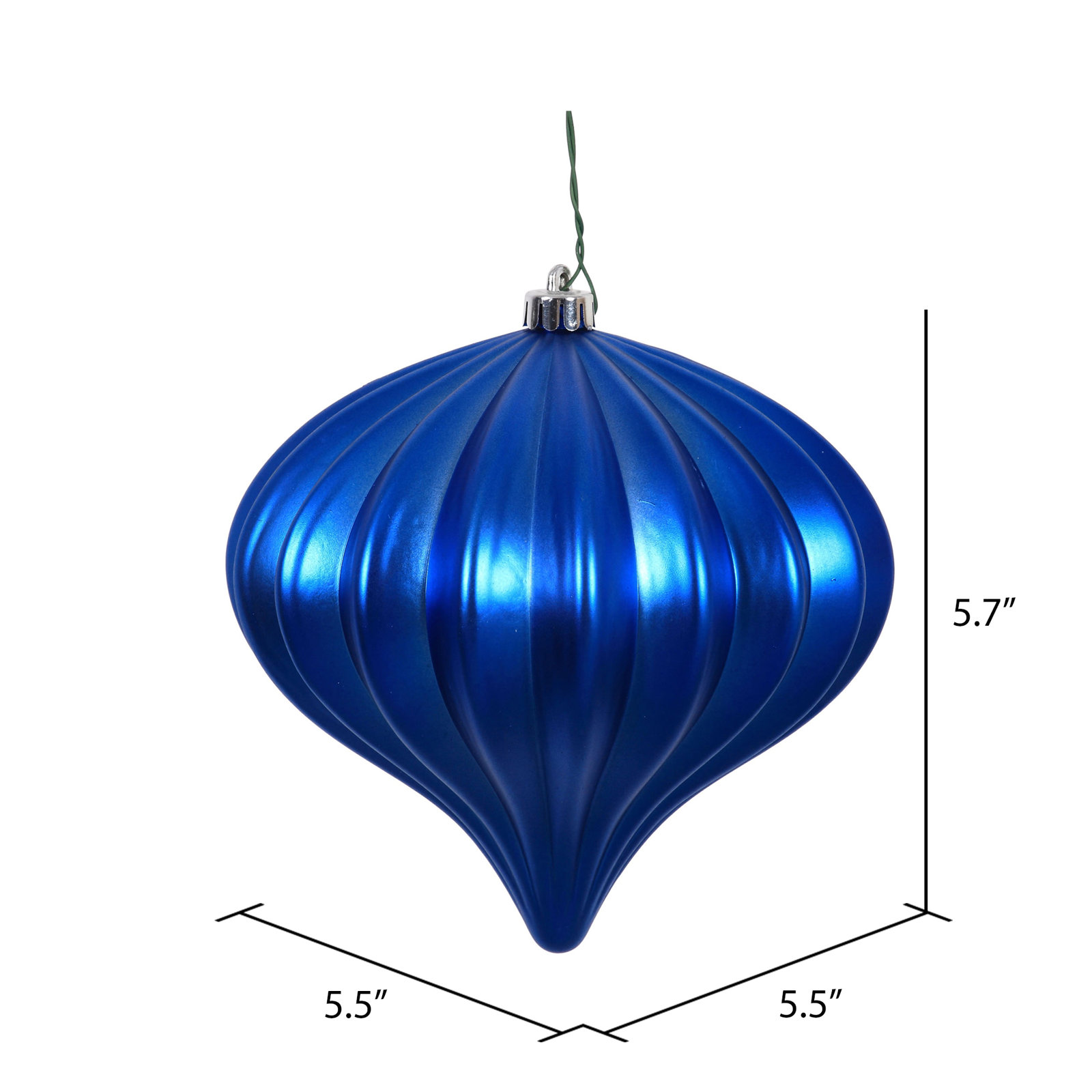 5.7" Onion Christmas Ornament UV, Blue
