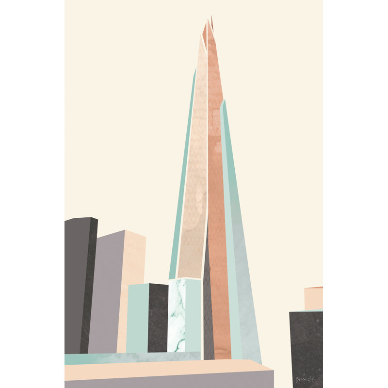 Graphic Pastel Architecture I by Grace Popp - Wrapped Canvas Print,  30cm H  x  20cm W  
