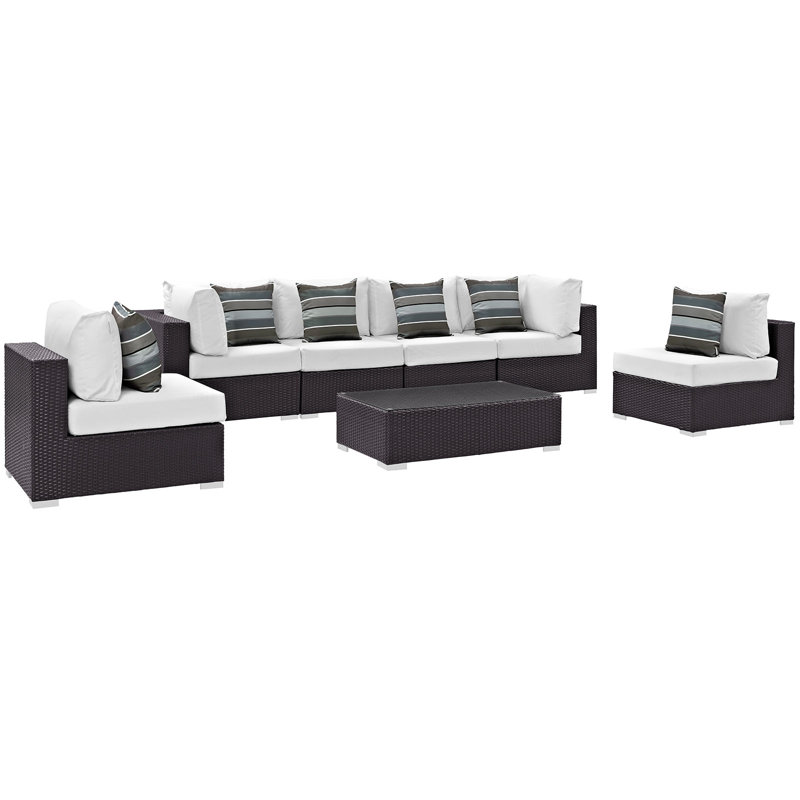Ensemble modulaire d'extérieur 7 pièces Convene, Blanc