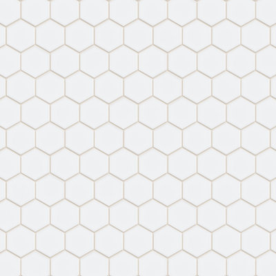 Carreau de mosaïque de plancher et de mur en porcelaine blanche lustrée 11-1 / 8 po x 12-5 / 8 po Metro