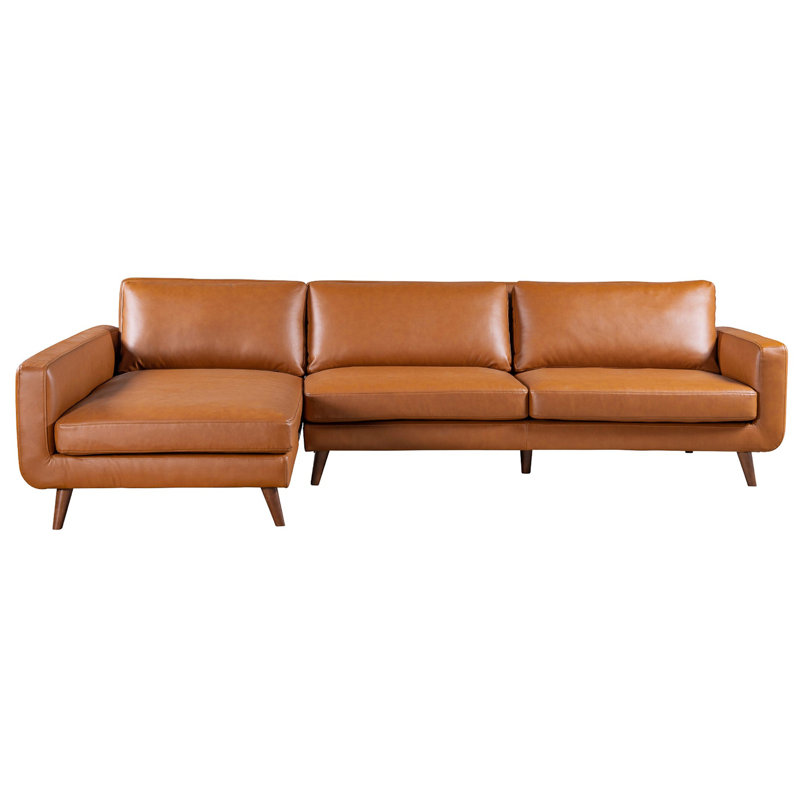 Canapé modulaire en cuir Garland, Orienté à gauche (vu de face)