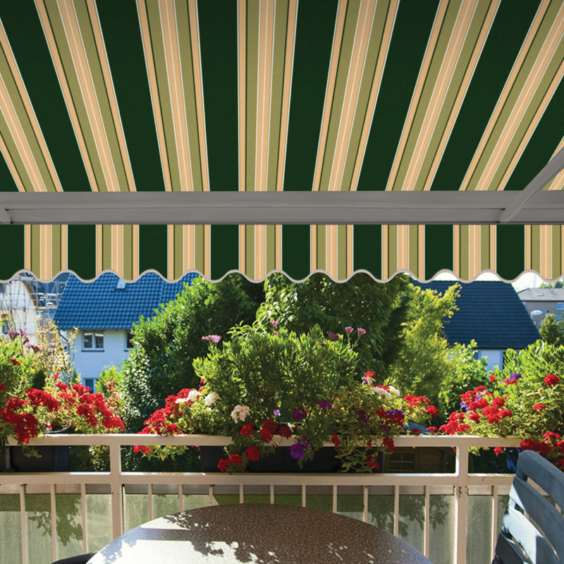 Advaning Classic Series 13'x10' Motorized Remote Controlled Retractable Awning, 9.8" H x 156" W x 120" D, Navy Solid