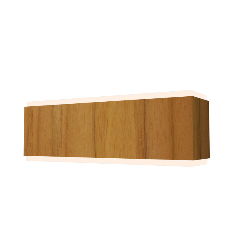 Clean 2 - Light Flush Mounted Sconce, Teak