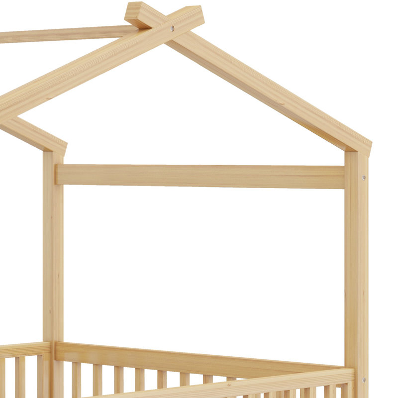 Cadre de lit en bois avec clôture