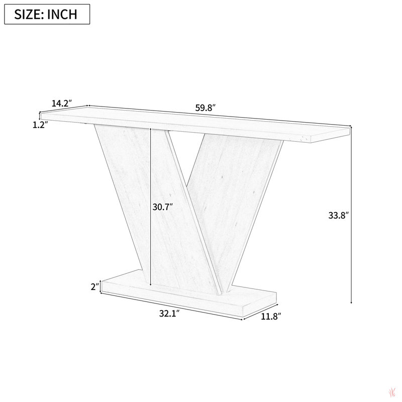 Emilio Console Table with Wood Veneer, Grey