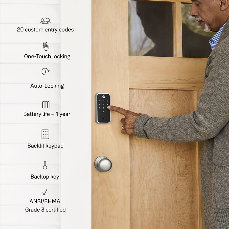 Yale Code Keypad Deadbolt, Satin Nickel