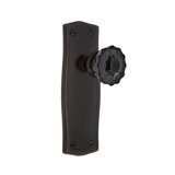 Prairie Plate with Crystal Black Door Knob