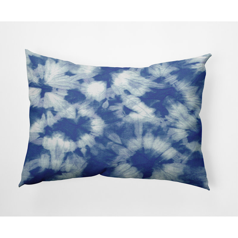 Chillax Abstract Outdoor Reversible Throw Pillow, Blue