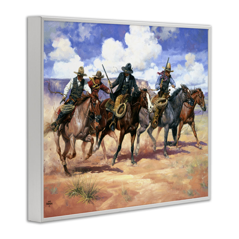 Alors il y avait quatre giclées, design par Jack Sorenson, H 11 po x l 14 po, Estampe numérique encadrée blanc bord de mer