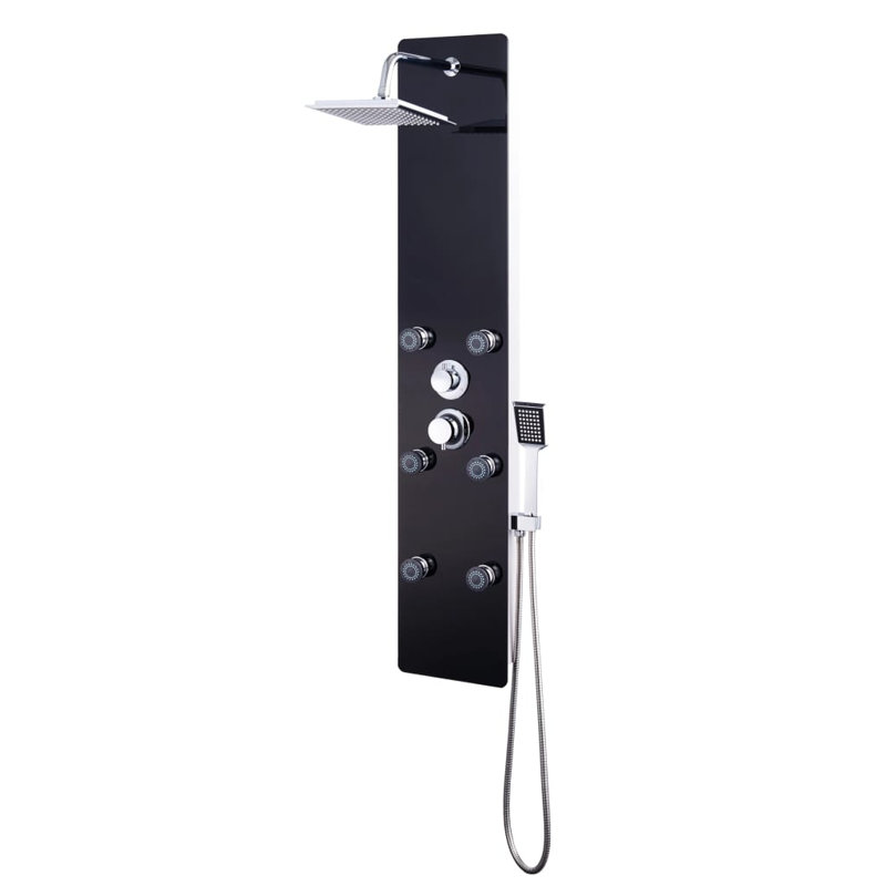 Cavandale Shower Tower Panel, Black