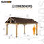 Pavillon de jardin d'extérieur à toit rigide 11 pi x 13 pi Sunjoy-46321567