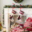 Chaussette de Noël 21 po L en lin brodé à DEL - Chat