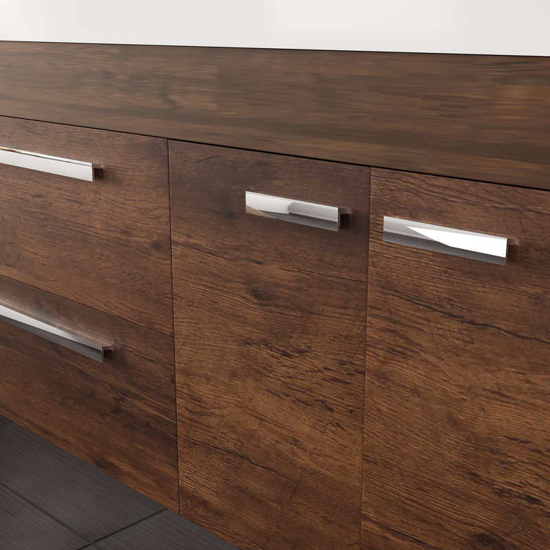 Wauconda 60" Modern Double Bathroom Vanity Set
