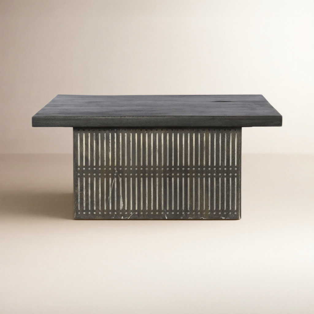 Anstead Solid Wood Single Coffee Table, Antique Brown