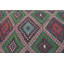 Kilim turc rétro fait à la main avec motif géométrique dans des couleurs vives pour une décoration rustique avec une sensation douillette