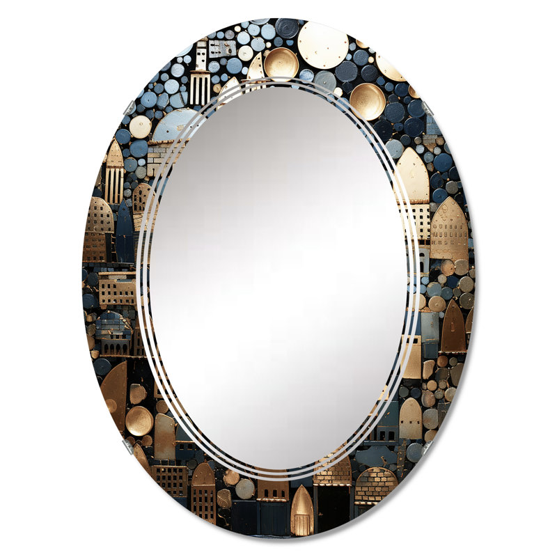 Arianell - Miroir mural moderne ovale, 36 po x 24 po