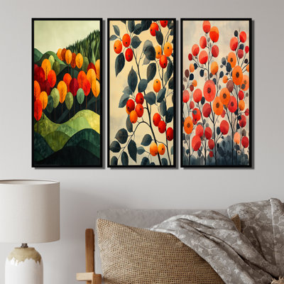 Brise rouge du verger I - Collection d'art mural de ferme