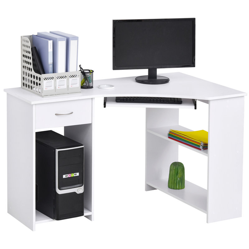 Correia Corner Computer Desk, White
