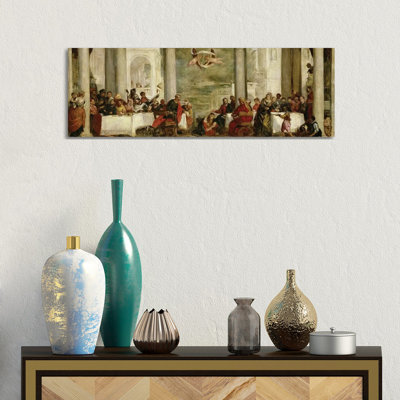 The Meal at the House of Simon the Pharisee, After a Painting by Veronese, 1860 1 Piece Wrapped Canvas Panoramic Painting