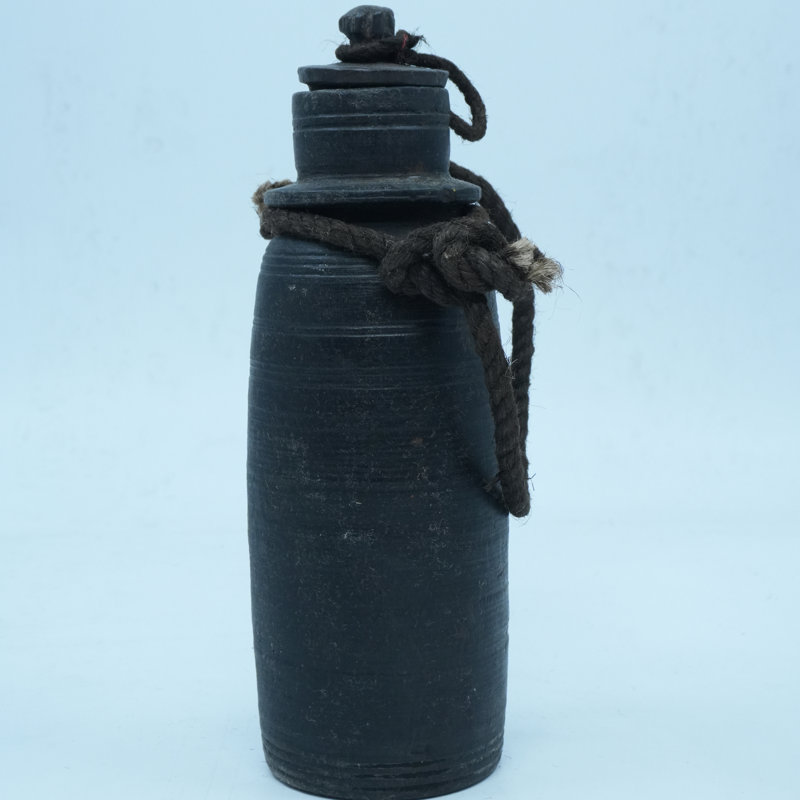 Vase à fleurs rétro en bois rustique avec corde - décor de style champêtre