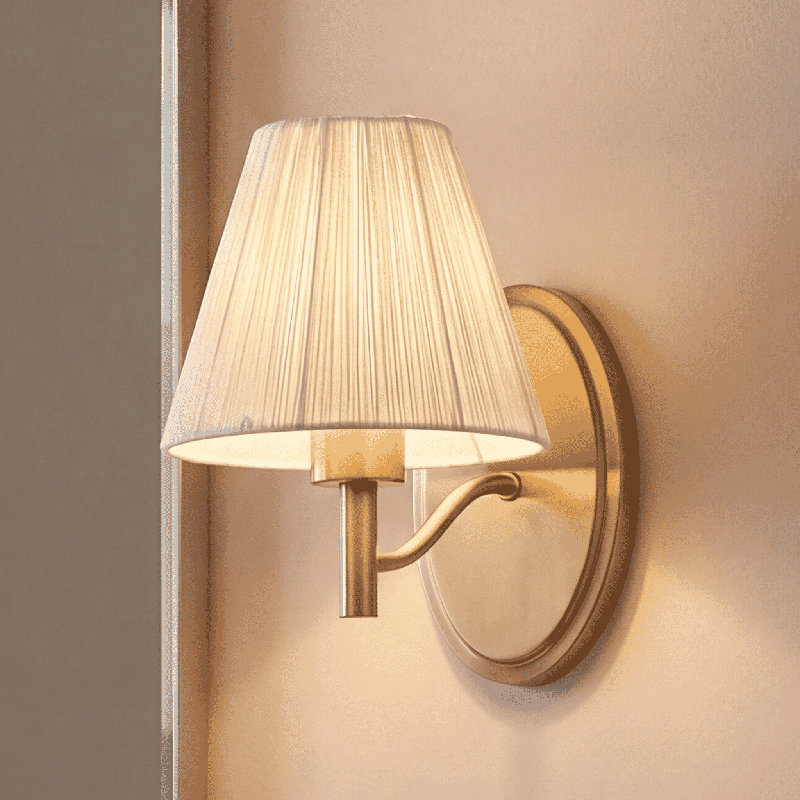 Rosa 1-Light Wall Sconce in Noble Brass by Breegan Jane, 10.5" H x 7.5" W x 9.75" D, Hardwired