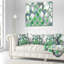 Motif blanc-vert avec des tourbillons - coussin imprimé abstrait-30616000-30616003