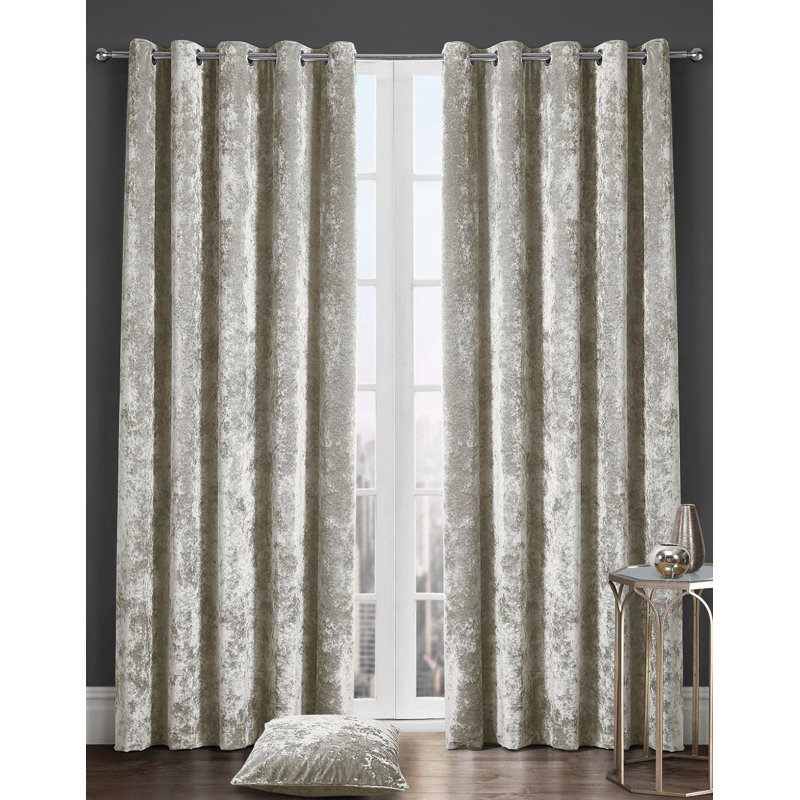 Brucedale Room Darkening Curtain Pair, Width 66 x Drop 183 cm, Cream
