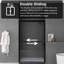 Porte de douche coulissante double l 44 à 48 po x H 75 po-108646814