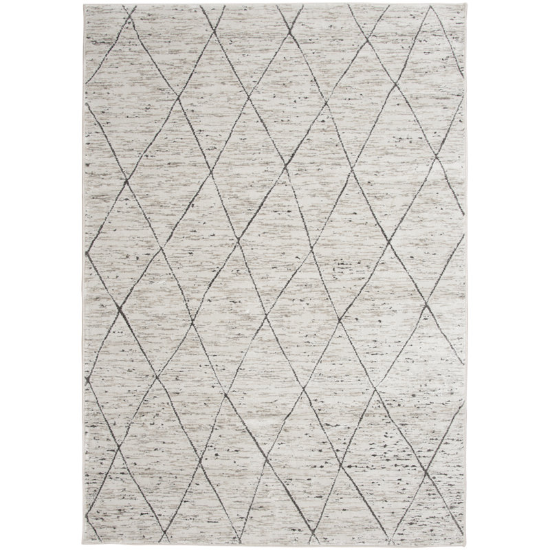 Tapis intérieur / extérieur en polypropylène à motif de losanges abstraits Bungalow Rose Puryear
