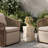 Modern Sculptural End Table with Eroded Texture for Indoor Outdoor Patio