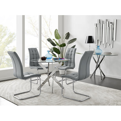 Ensemble de 4 tables de salle à manger Tierra Sleek