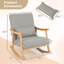 Chaise berçante rembourrée avec coussin Jahlon