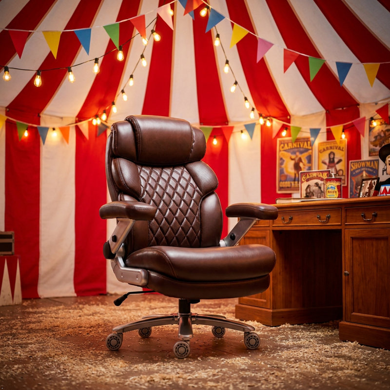 Grand et grand fauteuil de direction avec support lombaire réglable et capacité de poids de 800 lb.