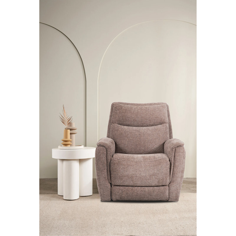Fauteuil inclinable pivotant en microfibre Cozy, Taupe