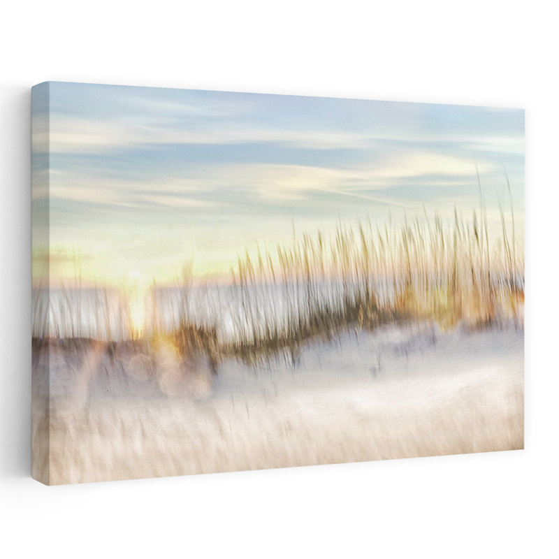 Coucher de soleil sur la plage, coucher de soleil abstrait, plage, coquillages côtiers et corail, art impressionniste contemporain