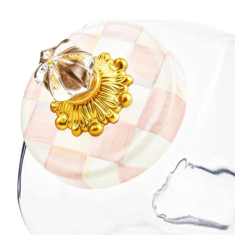Rosy Check Lid Cookie Jar, 640