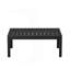 45" All-Weather Aluminum Outdoor Coffee Table/ Slatted Black Patio Side Table